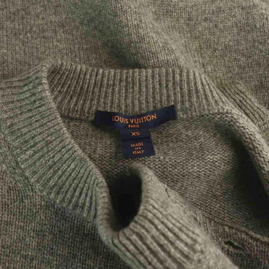 LOUIS VUITTON グレー チェックニット　(期間限定値下げ) LOUIS VUITTON（ルイ・ヴィトン） ワールド ロゴ 長袖 ニット RM192