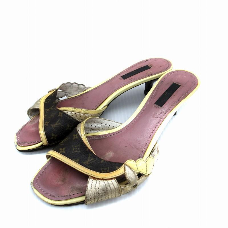 極美品□ルイヴィトン マルチカラーモノグラム ミュールパンプス