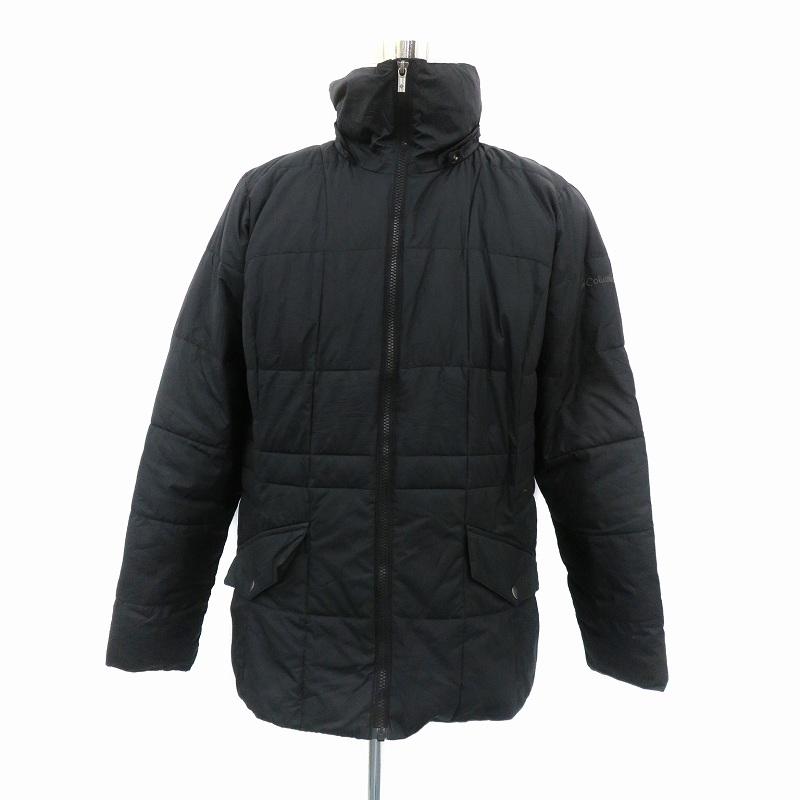 コロンビア Columbia 中綿ジャケット スタンドカラー ミドル丈 XL 黒 