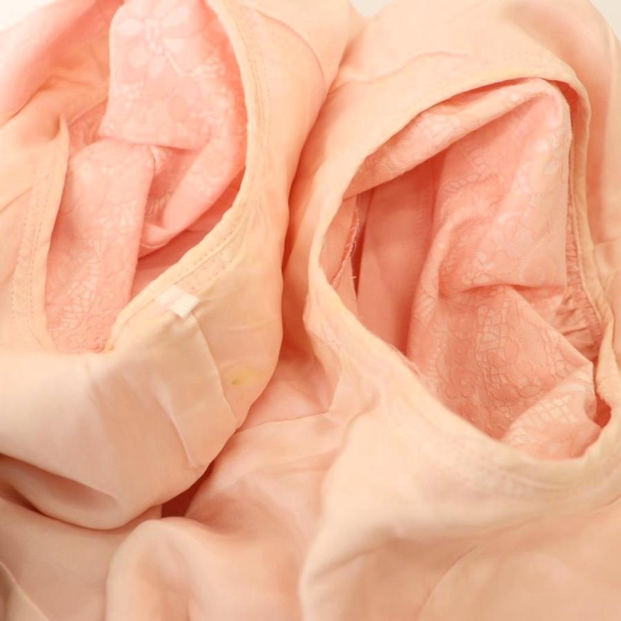 【中古】エムズグレイシー M'S GRACY ティアードワンピース レース リボン 花柄 40 ピンク ホワイト /CX ■GY53 エムズグレイシー M'S GRACY ティアードワンピース レース リボン 花柄