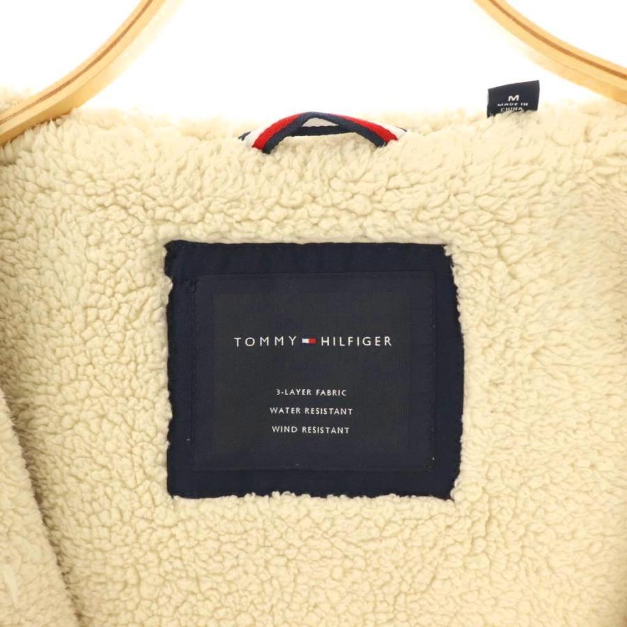 【中古】トミーヒルフィガー ジャケット パーカー ボア ロゴ M ネイビー ホワイト レッド /DO ■GY53 メンズ TOMMY HILFIGER（トミー・ヒルフィガー） ジャケット パーカー ボア