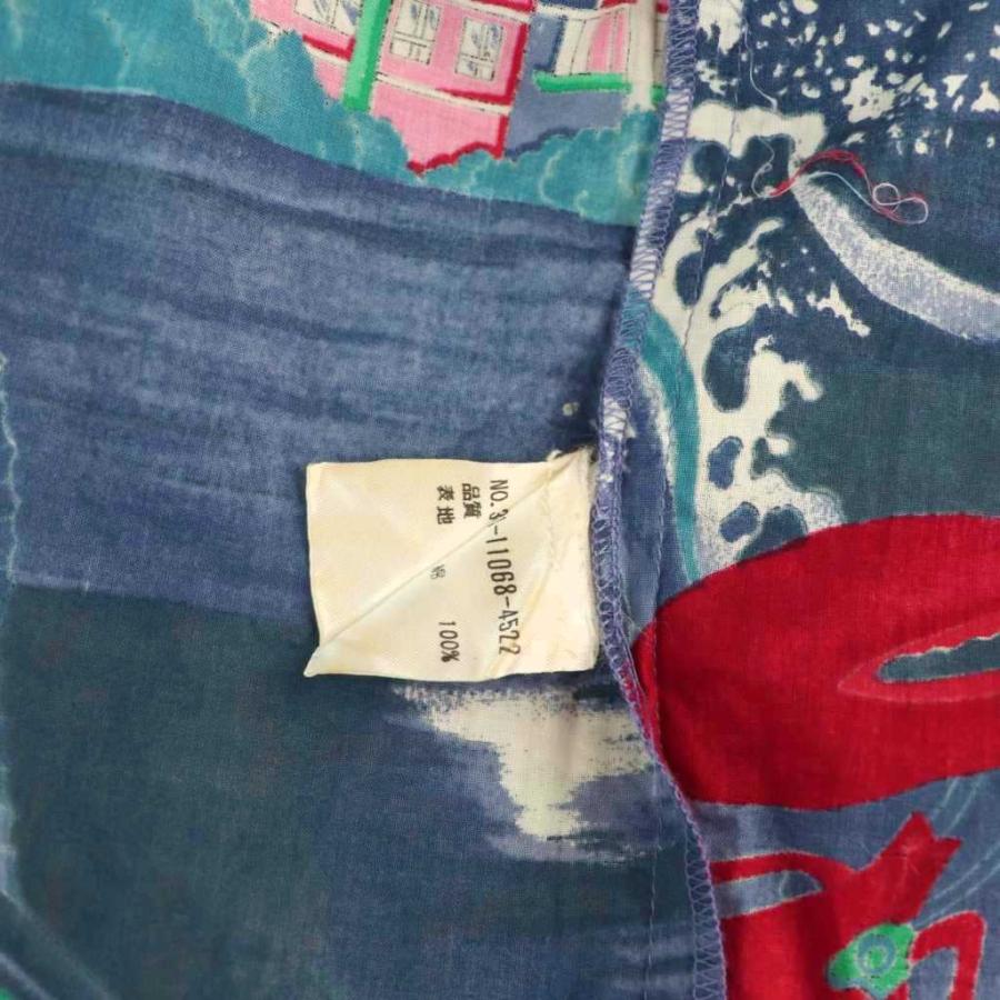 ETRO（エトロ） アロハシャツ 総柄 コットン 半袖 S ブルー マルチ
