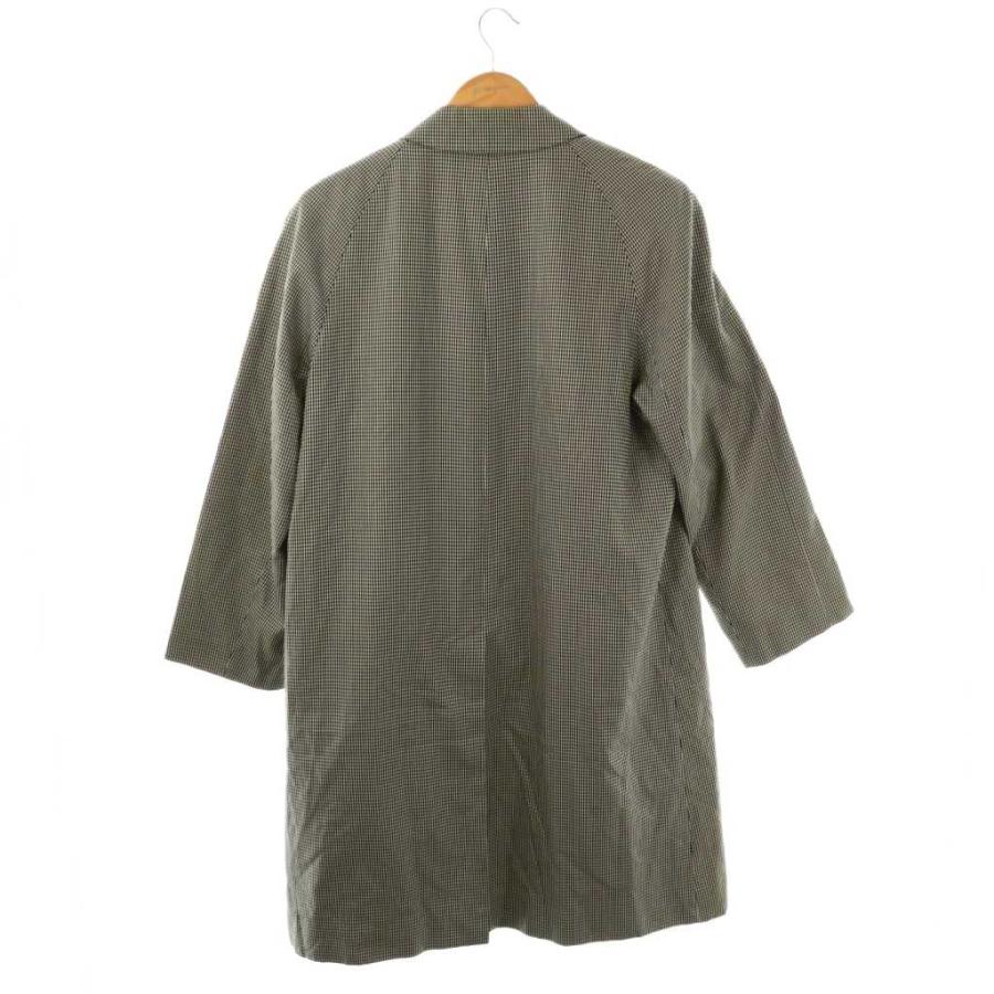 LANVIN ステンカラーコート ランバン ランバン LANVIN ステンカラーコート 幾何学模様 シルク ブラック オフ