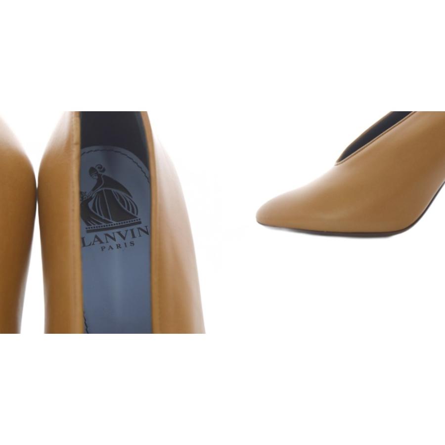 【中古】ランバン LANVIN パンプス ハイヒール レザー 38.5 茶色 ブラウン /SR ■GY57 レディース ランバン LANVIN パンプス ハイヒール レザー 38.5 茶色 ブラウン /SR