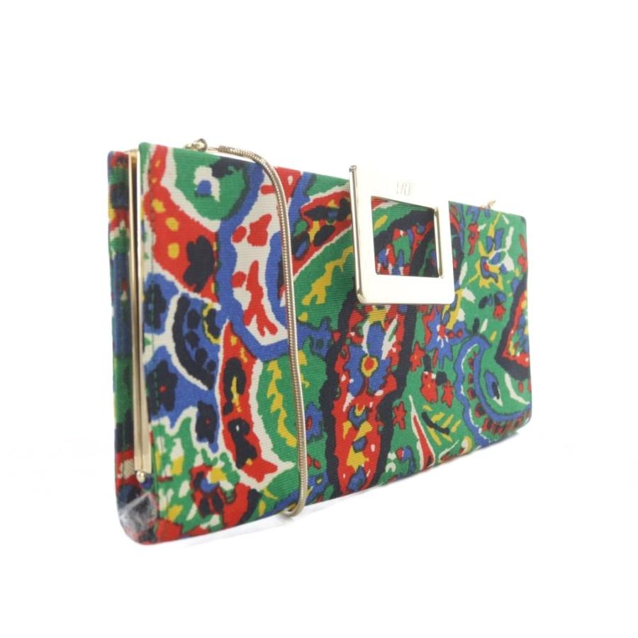 ROGER VIVIER ロジェヴィヴィエ チェーンショルダーバッグ クラッチ ロジェヴィヴィエ ROGER VIVIER チェーンクラッチバッグ 2way 緑
