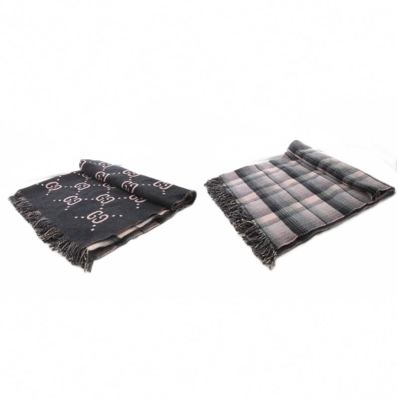 GUCCI（グッチ） リバーシブル GGウールケープポンチョ チェック