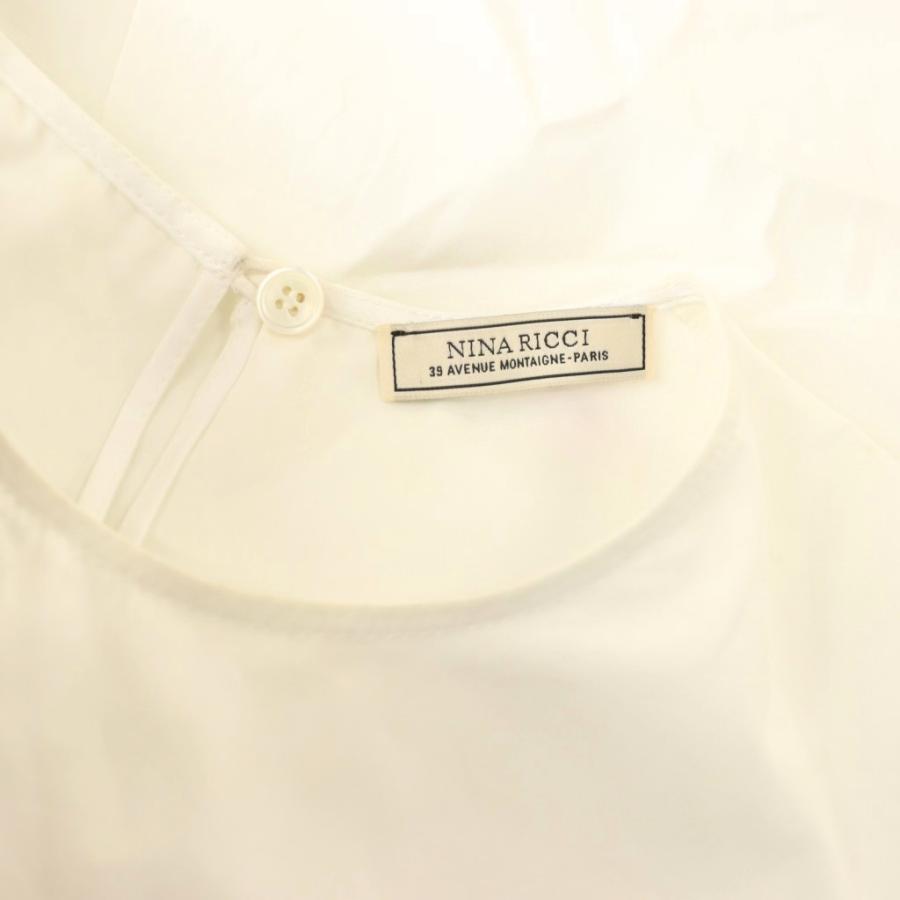 ニナリッチ NINA RICCI ワンピース ノースリーブ コットン 34 ホワイト