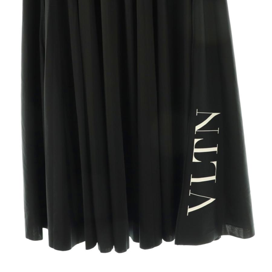 VALENTINO ヴァレンティノ プリーツ ナイロン フレア スカート ヴァレンティノ ヴァレンチノ VALENTINO VLTNロゴプリーツスカート