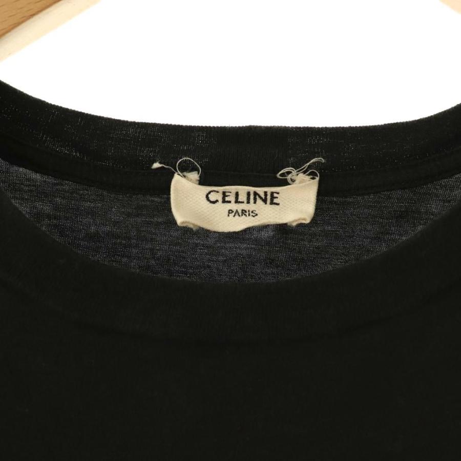 CELINE（セリーヌ） Tシャツ カットソー 半袖 ロゴ プリント コットン
