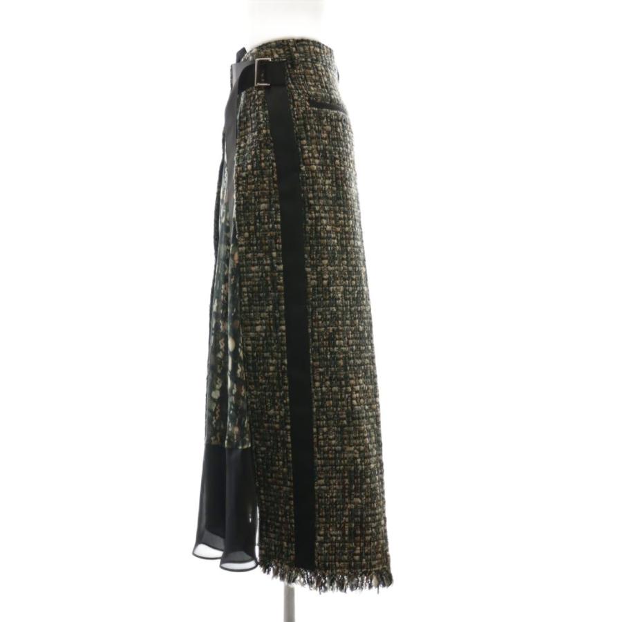 サカイ sacai 21AW Tweed Maxi Skirt ツイード スカート ラップ