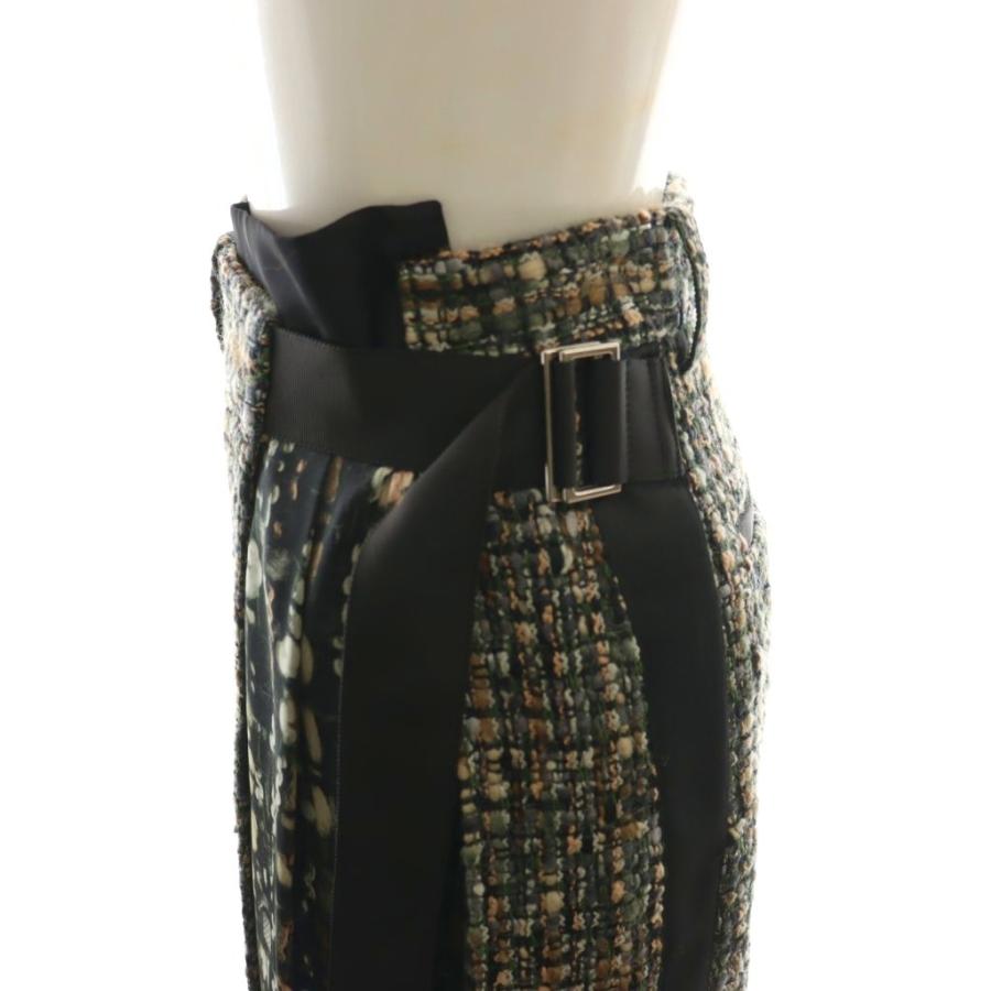 サカイ sacai 21AW Tweed Maxi Skirt ツイード スカート ラップ