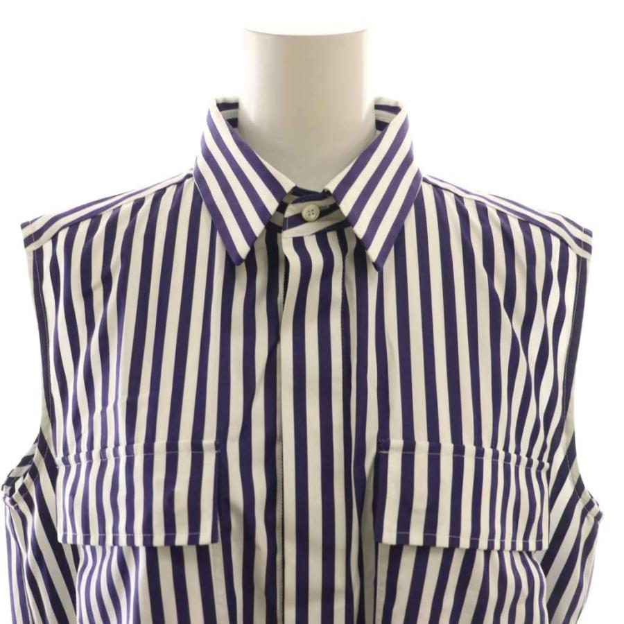 サカイ sacai THOMAS MASON 24SS シャツワンピース ストライプ ひざ丈
