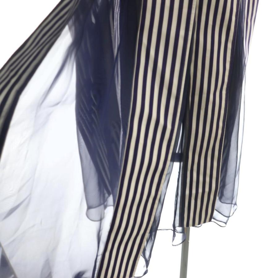 サカイ sacai THOMAS MASON 24SS シャツワンピース ストライプ ひざ丈