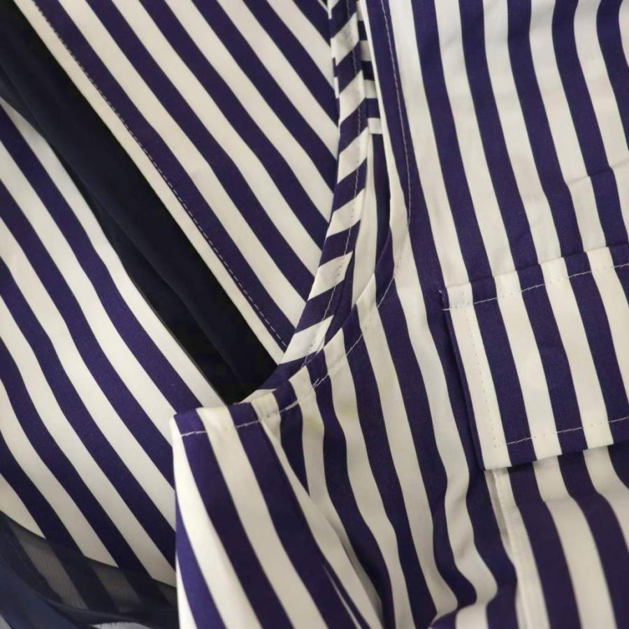 サカイ sacai THOMAS MASON 24SS シャツワンピース ストライプ ひざ丈