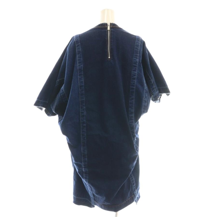 サカイ sacai デニムワンピース ミニ 半袖 1 紺 ネイビー /AT □OS