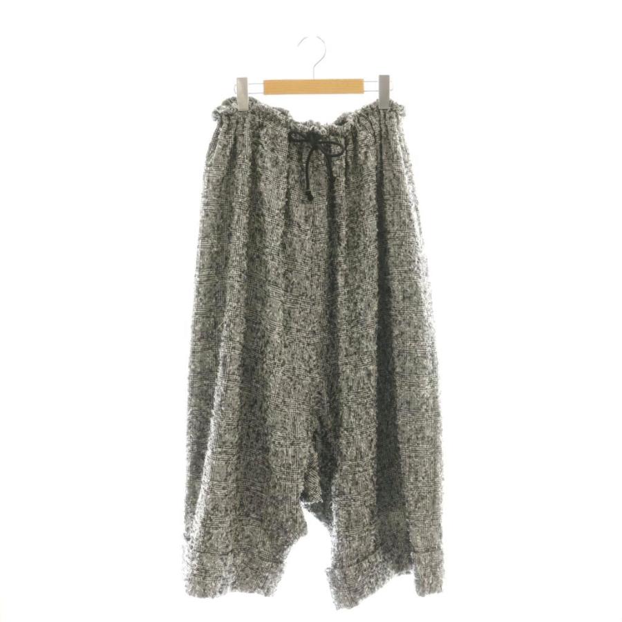 Y's（ワイズ） サルエルパンツ イージー グレンチェック 2 黒 ブラック