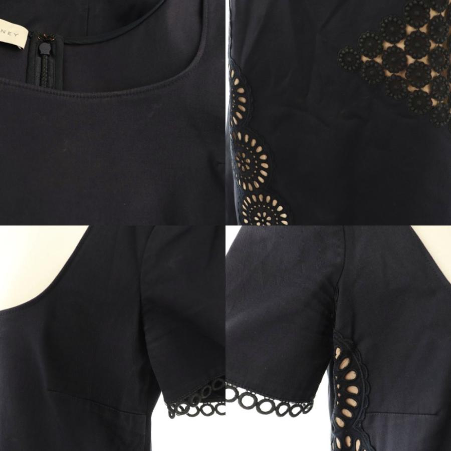 ステラマッカートニー STELLA McCARTNEY ワンピース ミニ 半袖 34 紺