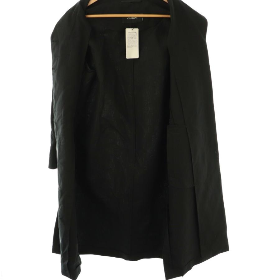 未使用品 チヴィディーニ CIVIDINI チェスターコート 薄手 42 ブラック