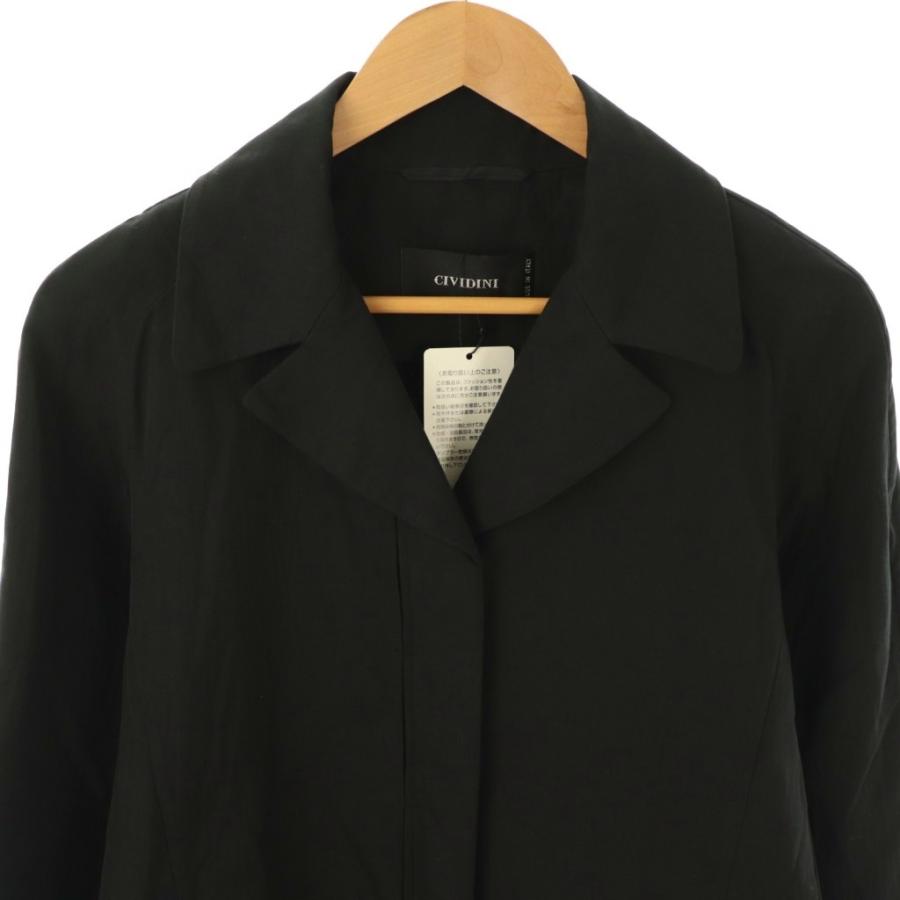未使用品 チヴィディーニ CIVIDINI チェスターコート 薄手 42 ブラック