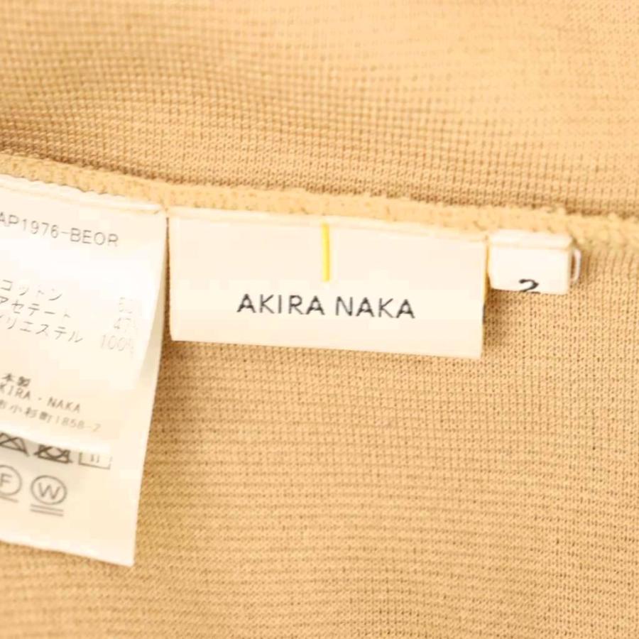 【中古】アキラナカ AKIRA NAKA ニットワンピース ひざ丈 ストライプ 2 マルチカラー /DF ■GY57 レディース アキラナカ AKIRA NAKA ニットワンピース ひざ丈 ストライプ 2 マルチ