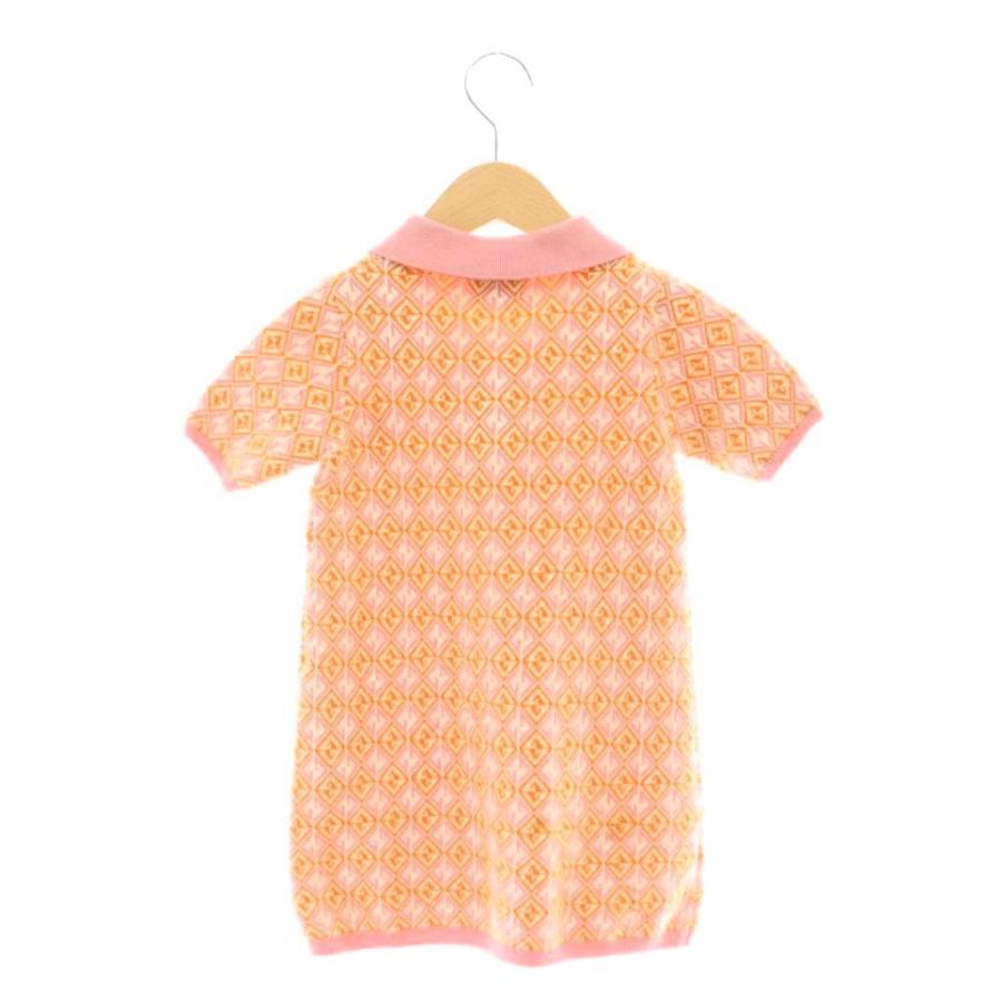 GUCCI（グッチ） キッズ ニットポロシャツワンピース 総柄 100 ピンク