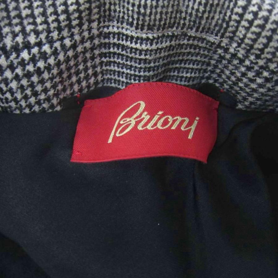 ブリオーニ BRIONI テーラードジャケット ミドル丈 グレンチェック柄
