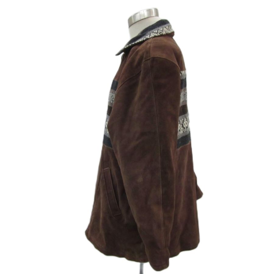 Brandt&Co スエードジャケット レザージャケット 革ジャン 42 XL 茶