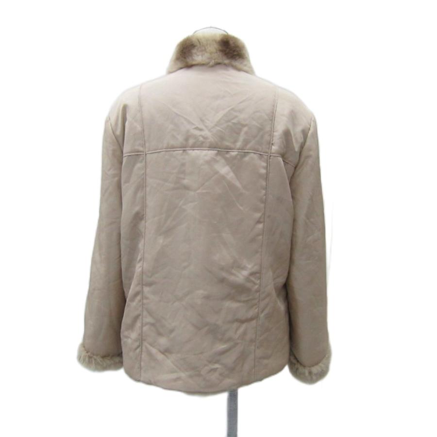 EYH UN DECENCE TISSUS 中綿ジャケット ミドル丈 無地 ラビットファー