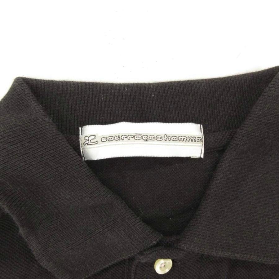 クレージュ courreges オム homme ポロシャツ 半袖 鹿の子 ロゴ刺繍 2 