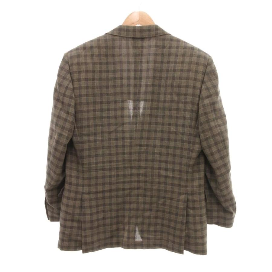超美品✨dunhill テーラードジャケット 最高級総カシミヤ 近年モデル dunhill（ダンヒル） テーラードジャケット チェック柄 50 茶 ブラウン