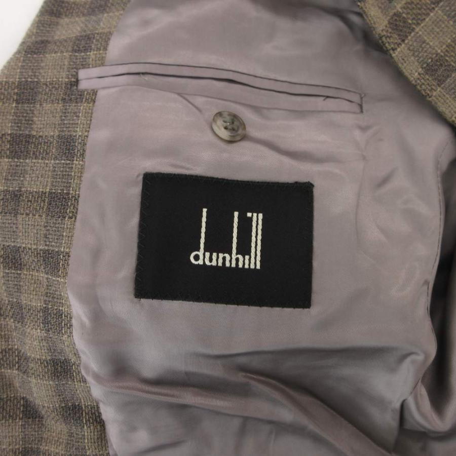 超美品✨dunhill テーラードジャケット 最高級総カシミヤ 近年モデル dunhill（ダンヒル） テーラードジャケット チェック柄 50 茶 ブラウン