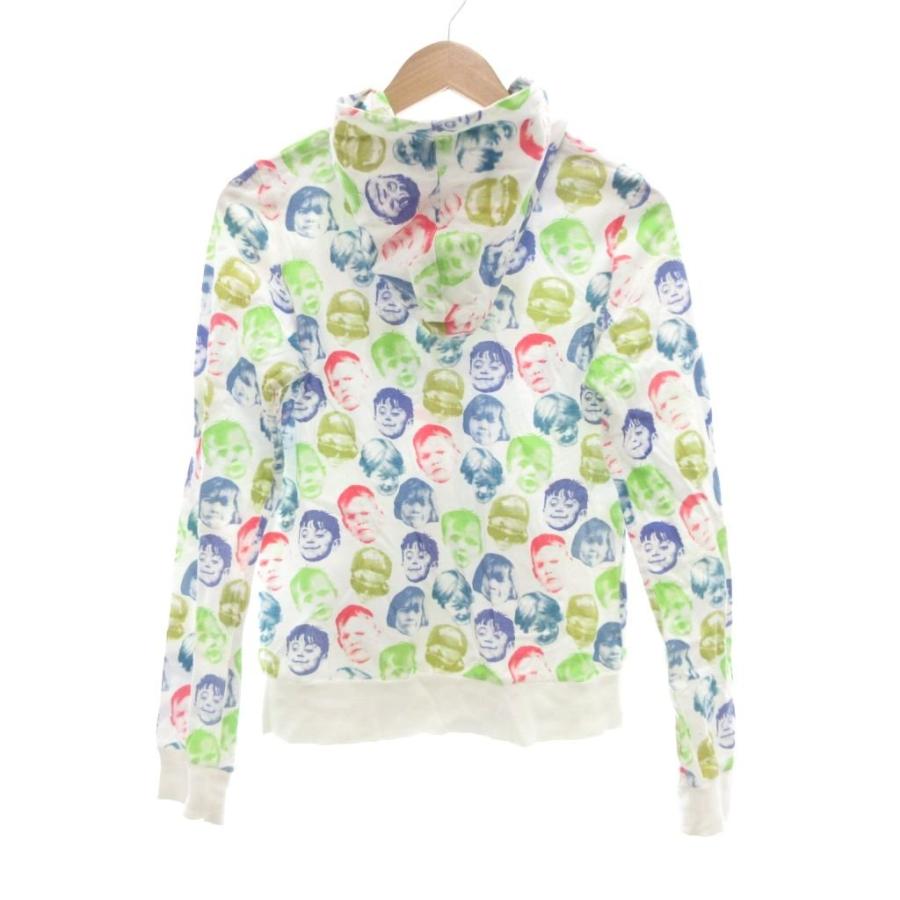 Stussy ホワイト ジップアップパーカー M STUSSY（ステューシー） パーカー フーディー ジップアップ M 白