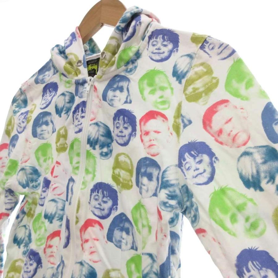 STUSSY（ステューシー） パーカー フーディー ジップアップ M 白
