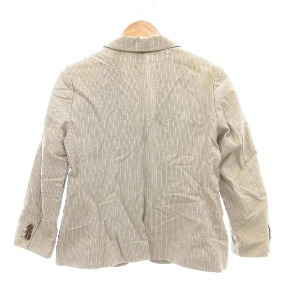マルニ MARNI テーラードジャケット ストライプ柄 七分袖 42 グレー 