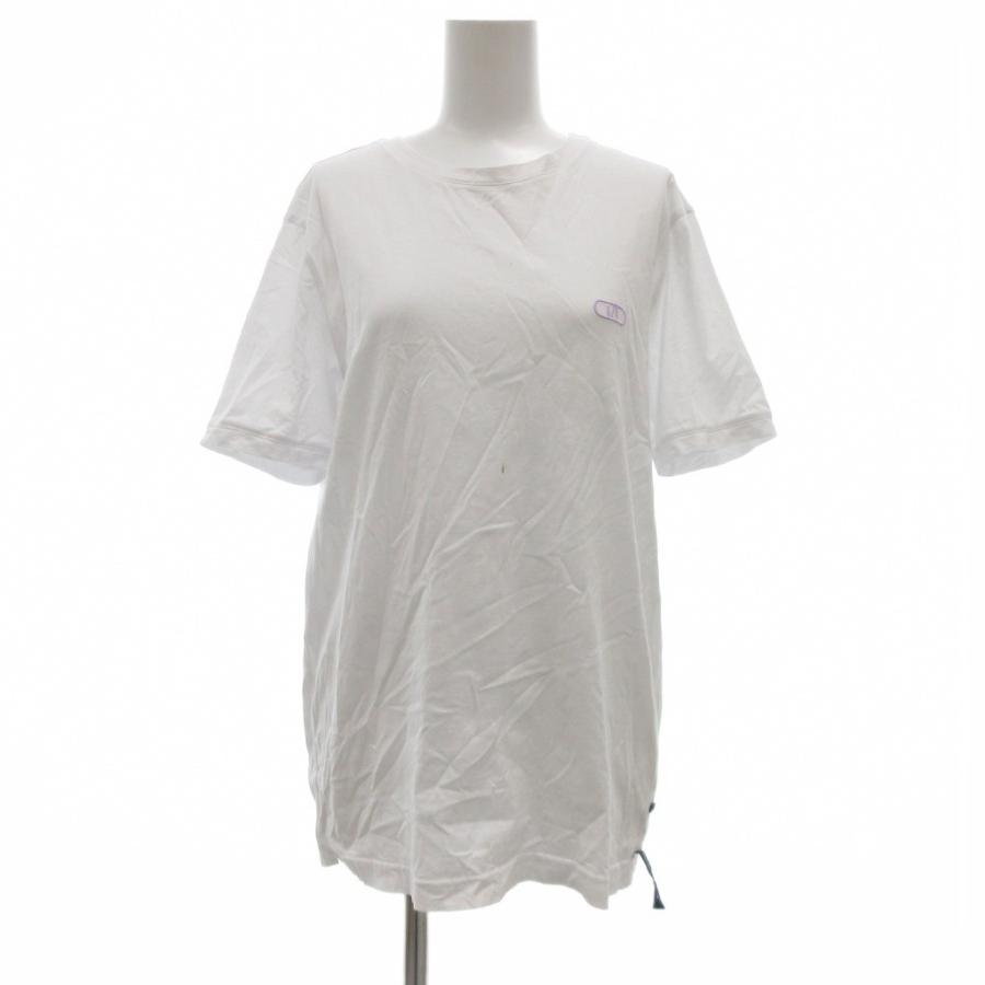 FENDI（フェンディ） FENDI Tシャツ カットソー ロゴ刺繍 半袖 L 白