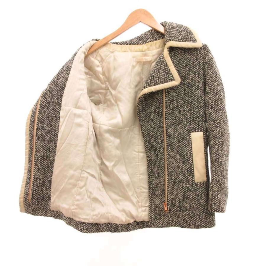 シーバイクロエ SEE BY CHLOE ハーフコート ミドル丈 ツイード ビッグカラー 34 グレー /JS ■GY53 レディース | SEE BY CHLOE | 05