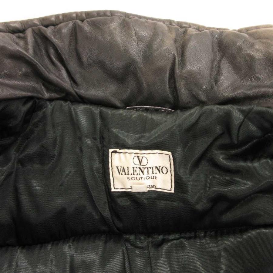 【内ポケット破れ有】VALENTINO ブラック レザージャケット Rocky Monroe｜PUレザー A-2型中綿フライトブルゾン | Rakuten Fashion