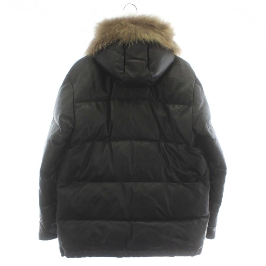 ★羊革 XLサイズ★ ポールスミス ダウンジャケット ラクーンファー 韓国製 茶 Paul Smith（ポール・スミス） ダウンジャケット アウター 羊革