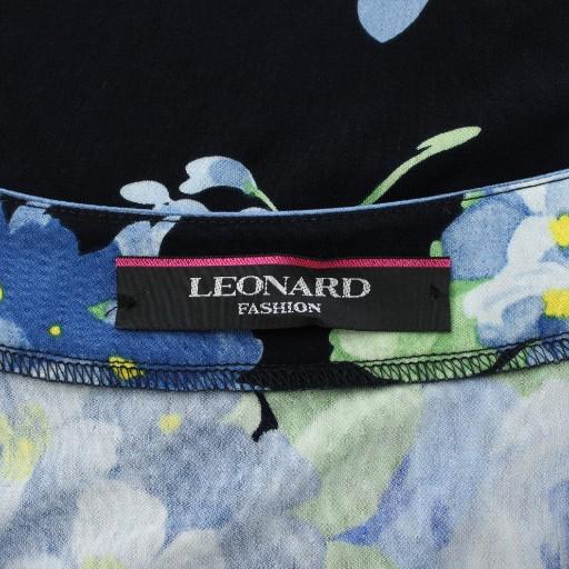 LEONARD レオナール　チュニック　長袖　カンカン素材　薔薇 近年美品LEONARD レオナール カンカン花柄チュニック