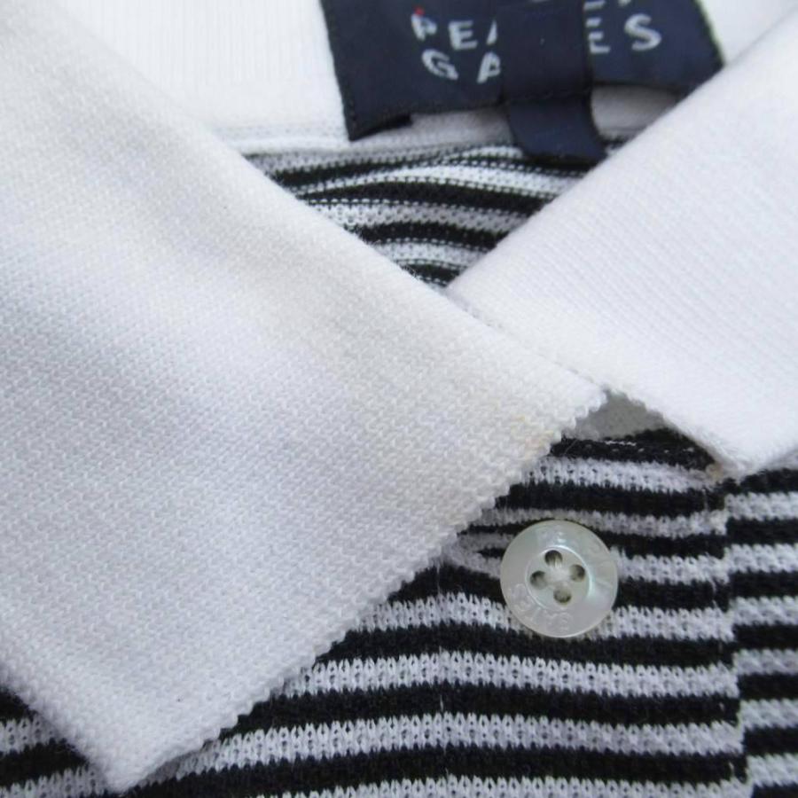 パーリーゲイツ ゴルフウエア ポロシャツ ノースリーブ S 1 白 黒