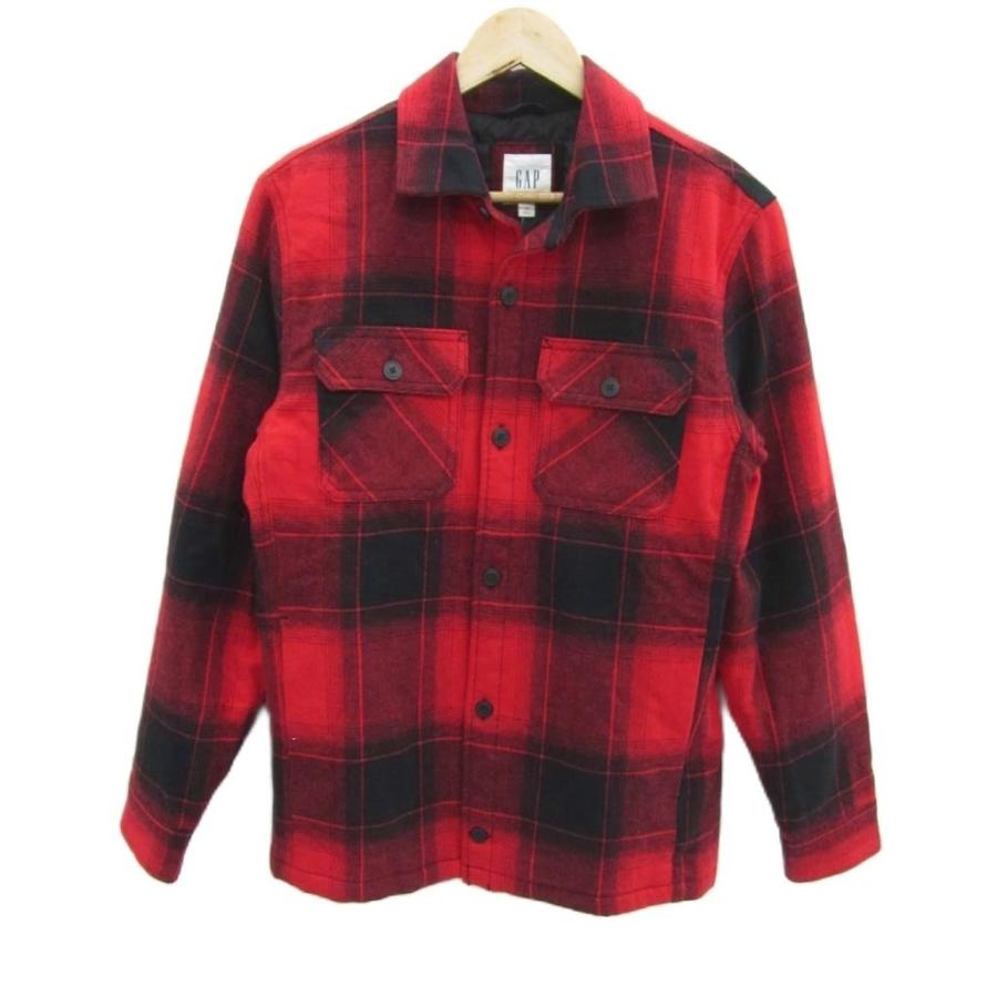 GAP（ギャップ） 未使用品 シャツジャケット チェック柄 中綿 ミドル丈