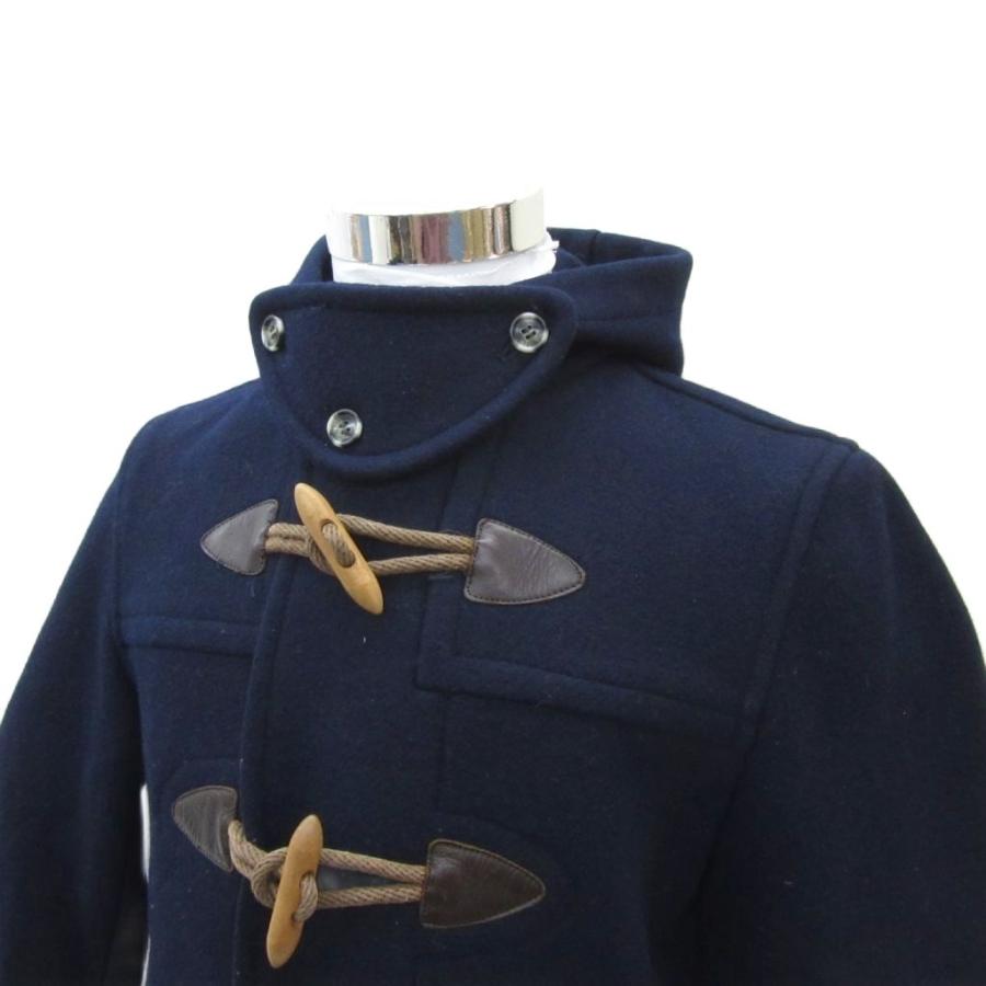 ヴァン VAN ダッフルコート L ネイビー 紺 フード付き ロング丈 /YS10