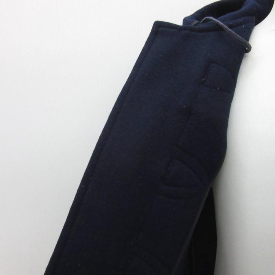 ヴァン VAN ダッフルコート L ネイビー 紺 フード付き ロング丈 /YS10