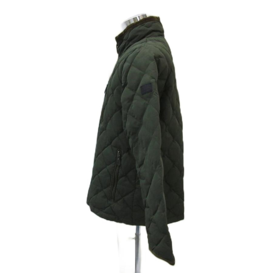 エーグル AIGLE キルティングジャケット L カーキ スタンドカラー 