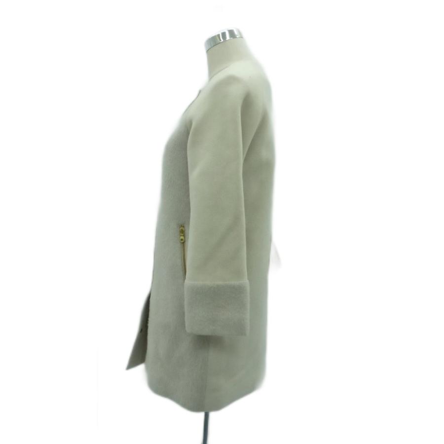 ロートレアモン LAUTREAMONT ノーカラーコート ロング丈 S ライト