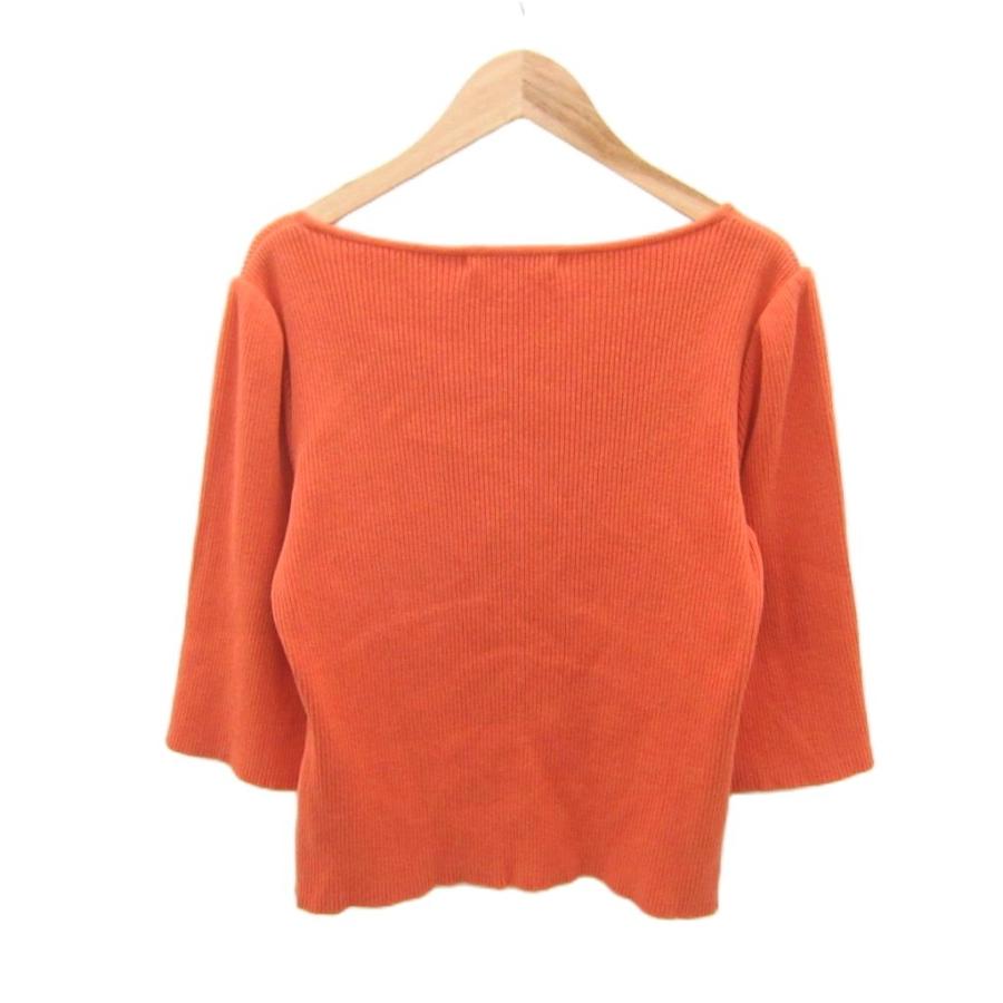 Rene（ルネ） リブニットカーディガン ミドル丈 七分袖 ビジュー装飾