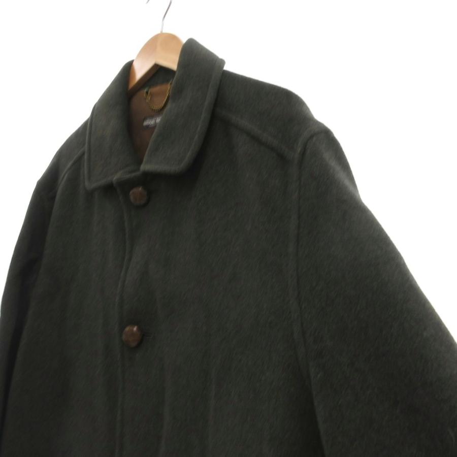【美品】 カシミヤ　ブルックスブラザーズ　ステンカラーコート　ダークグレー ✨️極美品ブルックスブラザーズ カシミヤ30% ステンカラーコート