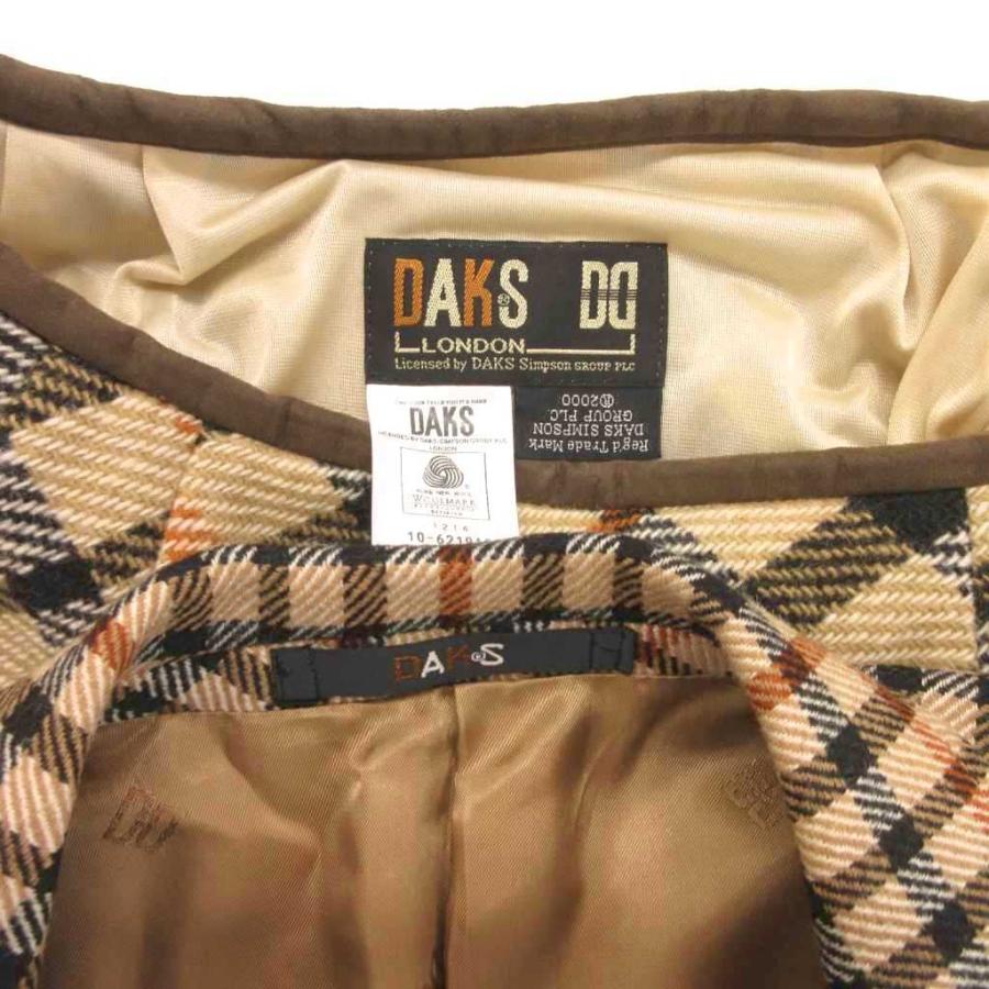 ダックス DAKS セットアップ スーツ ジャケット スカート チェック柄 9