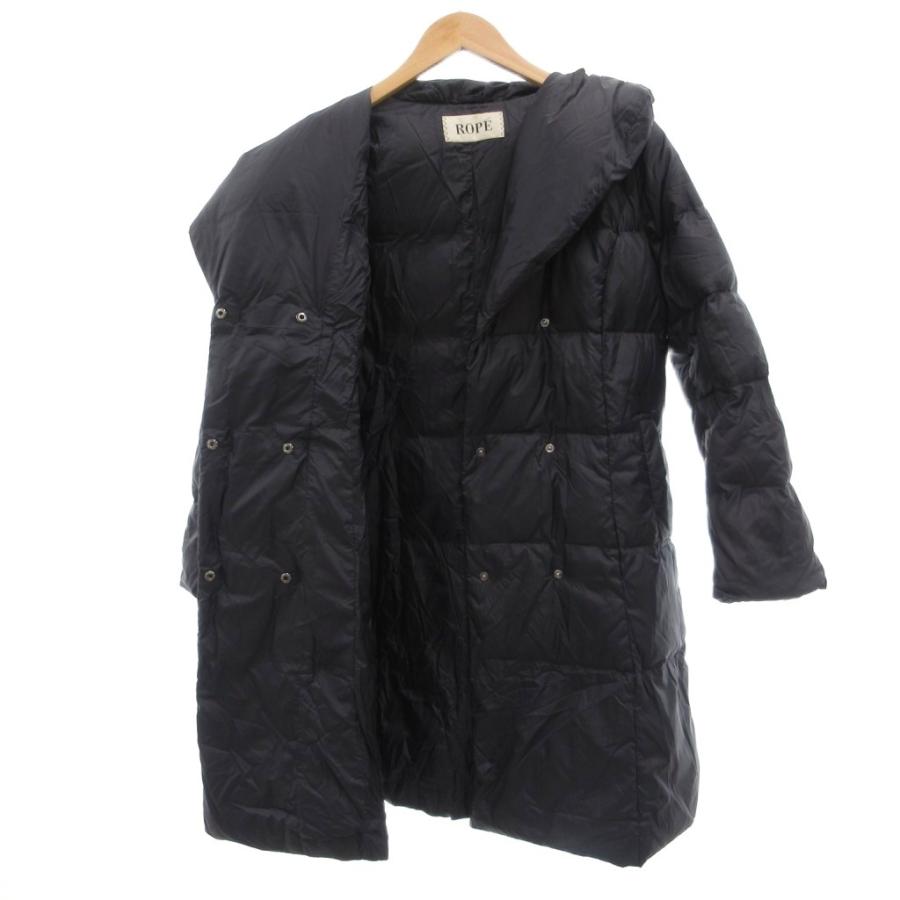 ROPE'（ロペ） ROPE ロング ダウンコート 38 紺 ネイビー ショール