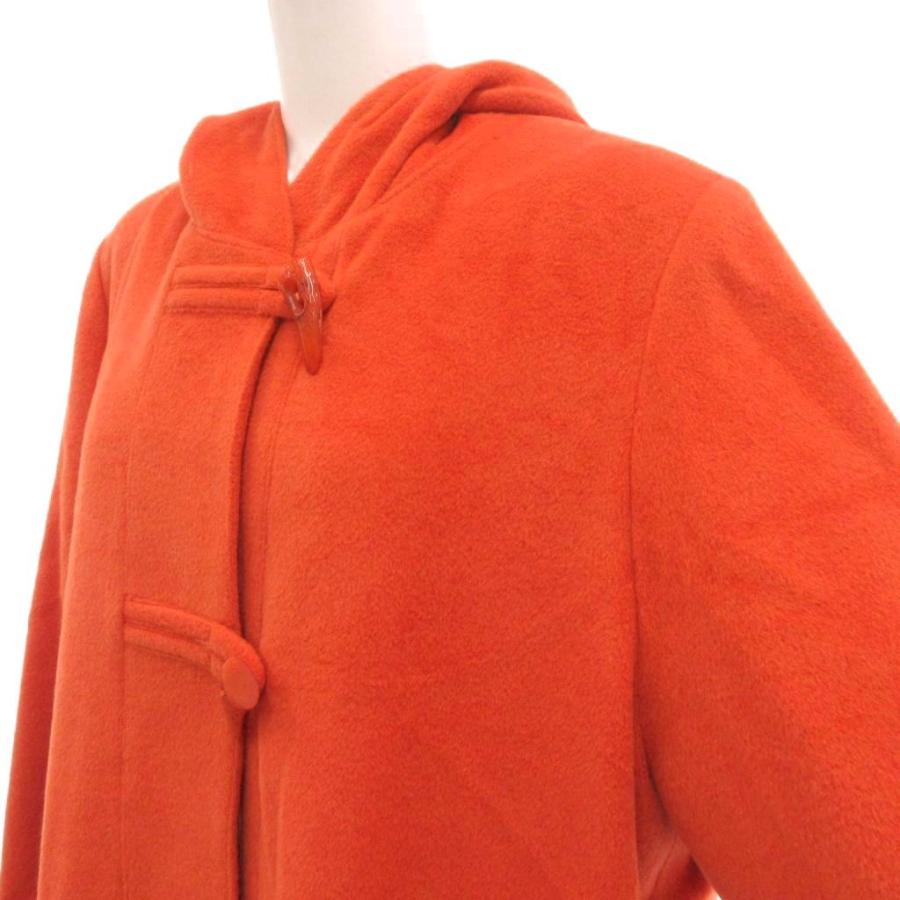 未使用品 CHIKAGE タグ付き ダッフルコート アンゴラ M オレンジ
